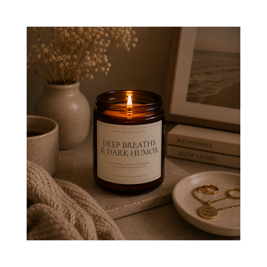Deep Breaths & Dark Humor — Scented Soy Candle