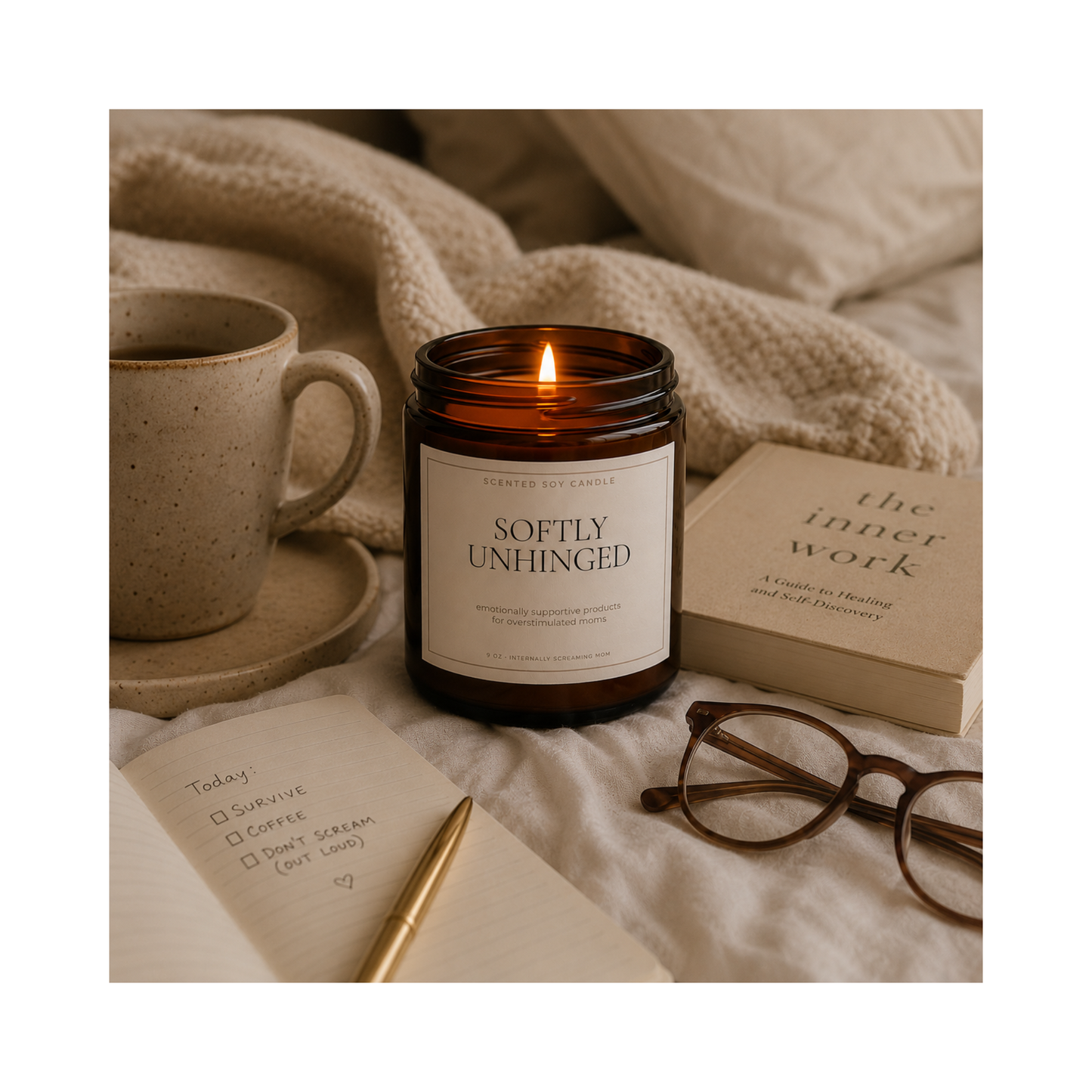 Softly Unhinged — Scented Soy Candle